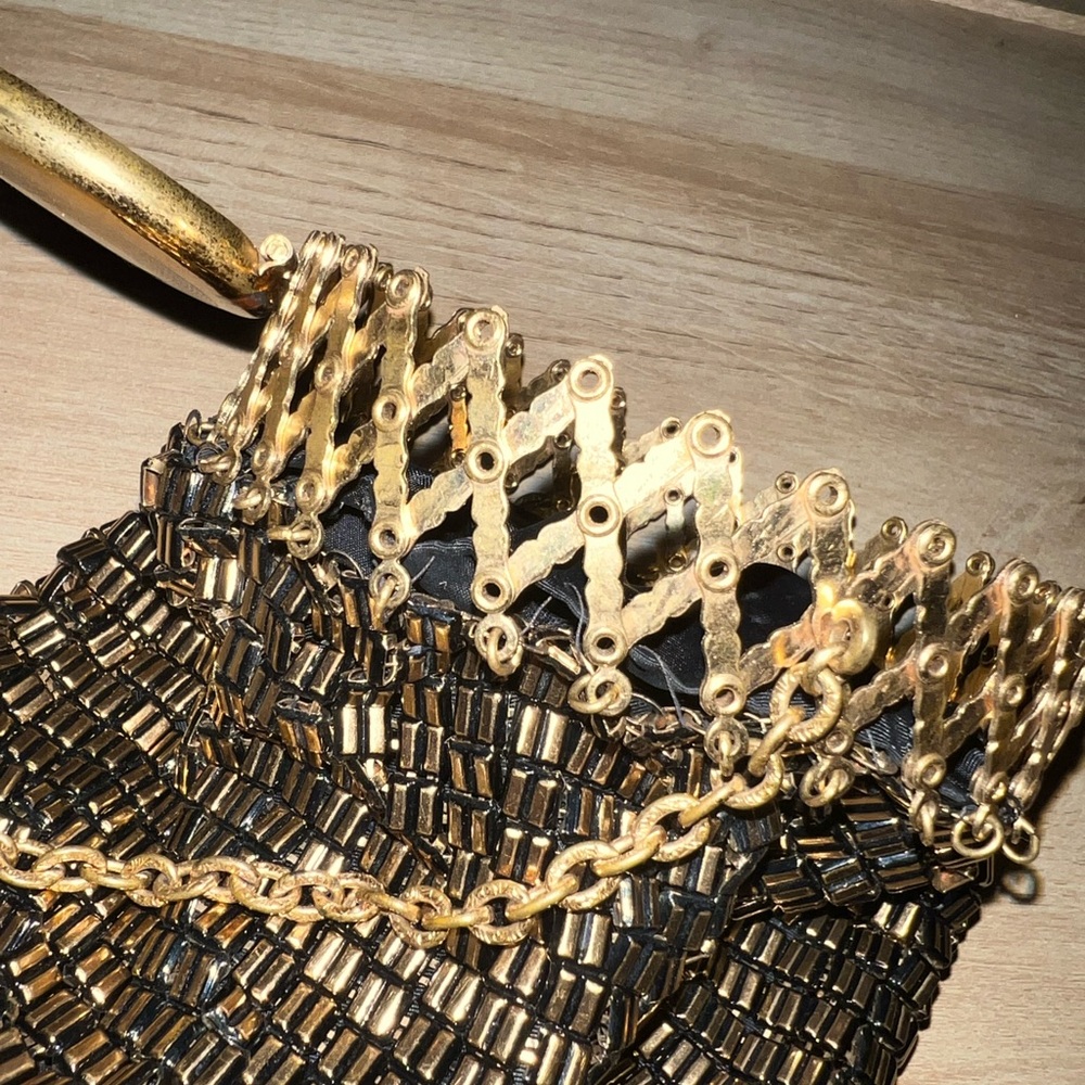 Whiting & Davis Vintage 1940’s Gate Frame Victorian Wristlet Bag Pouch - Picture 7 of 12